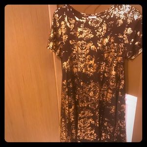 Brown and gold foil lularoe Carly